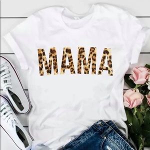 MAMA Leopard Print Tee
